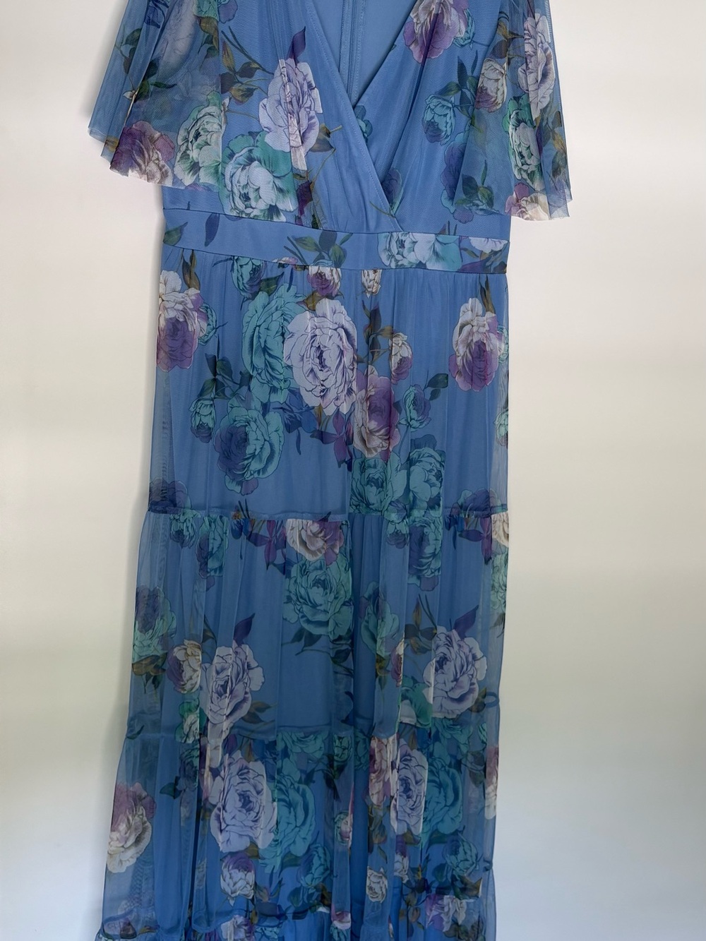 Candalite Blue Floral Maxi Dress